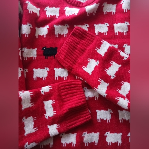 Vintage Warm & Wonderful LONDON 1979" Diana Edition" Wool Sheep Sweater Size M - Picture 7 of 11